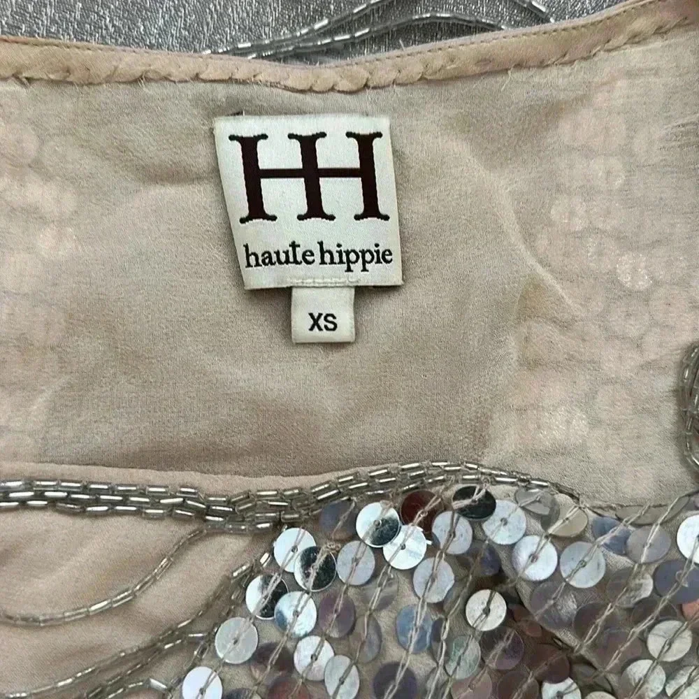 Haute Hippie XS Silver Sequence dress - Picture 11 of 12